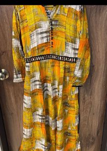 Abstract Print Ethnic Kurta