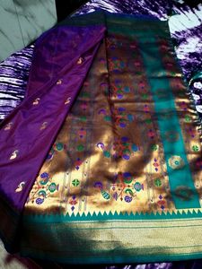 Pure Pathani Silk Saree With Blouse Pis