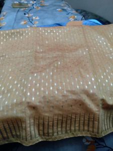 Beautiful Zari Jacquard Saree with Stitched Blouse