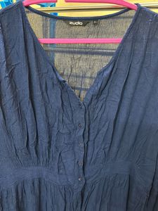 Price Drop Zudio Navy Blue Full Length Flared Gown