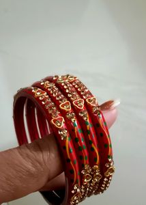 New Red Colour Bikaneri Bangles