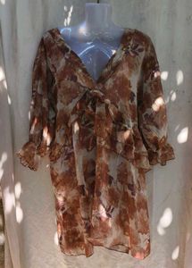 Floral Print V-Neck Mini Dress