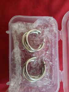 Hoops Earrings ( Silver )