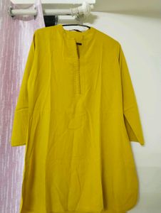 Mustard Cotton Kurta