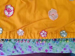 Stunning Yellow Embellished Lehenga Choli