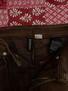 H&amp;M Brown Wide Leg Jeans