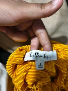 Yellow Halter Neck Peplum Top