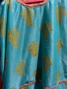 Teal Ethnic Dress long frock