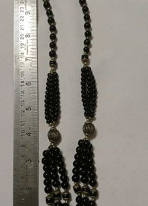 Elegant Black Beaded Necklace Set