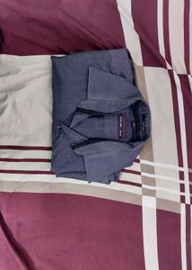 Men's Blue Casual Slim Shirt