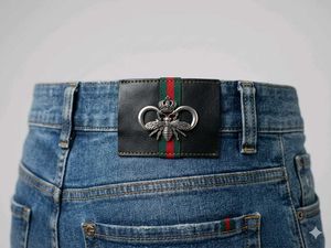 Designer Jeans with Bee Emblem