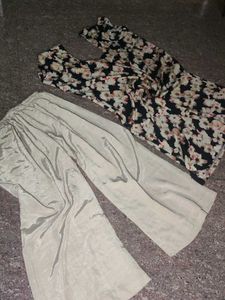 Floral Print Kurta with Palazzo Set