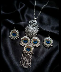 Peacock Inspired Jewellery Set