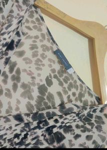 Multi Leopard Print Sheer Top For 46 Bust