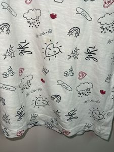 Cute Graphic Print Long Sleeve Top
