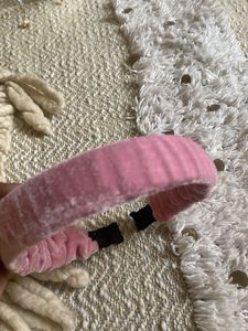 Pink Velvet Scrunchie Headband