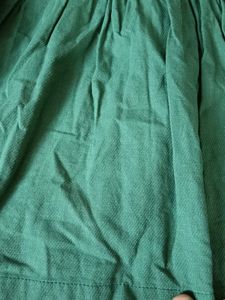 Green Girls Top with Floral Embroidery