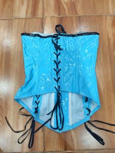 Blue Punk Corset Top