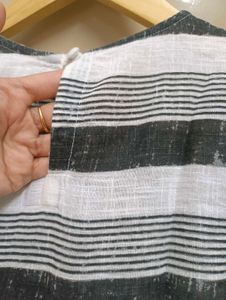 Striped pure cotton black and white dress..👗