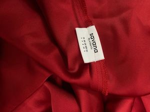 Savana elegant Red Off-Shoulder  Dress