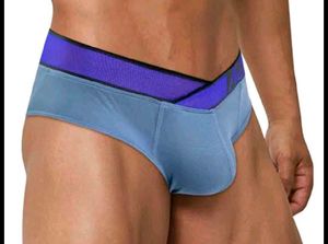 Men's Blue Briefs with Contrast Waistband