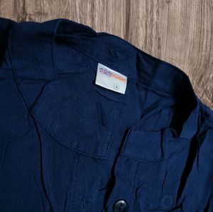 Navy Bell Sleeve Blouse