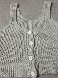 Knitted Button-Up Tank Top