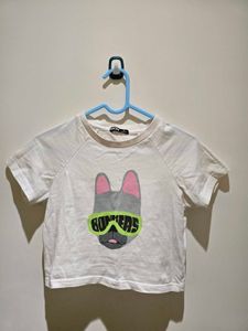 Bulldog Graphic crop tshirt bonkers co