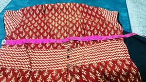Red Printed Kurta