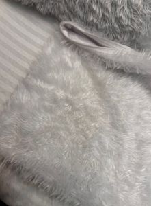White Furry Cushion Cover 2piece