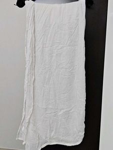 Plain White Cotton Dupatta