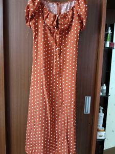 Charming Polka Dot Midi Dress