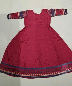 Elegant Red Printed Kurta Set with Dupatta