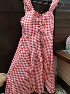 Red Gingham Check Dress