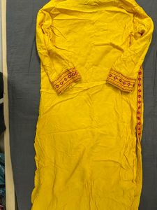 Anubhutee Yellow Embroidered Top - Size S