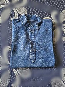 Men's Denim Kurta