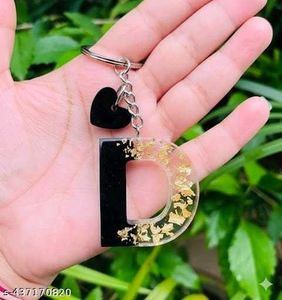 Initial 'G' Resin Keychain