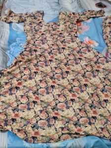 Floral Print pink anarkali suit with pant plazoSet