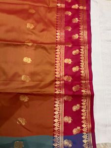 silk saree with zari weaves