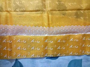 💛Elegant Yellow Saree