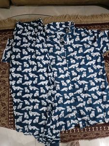 Cute Fox Print Pajama Set