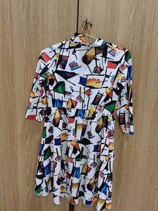 Abstract Print Cardigan