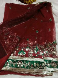 Embellished Net saree with blouse