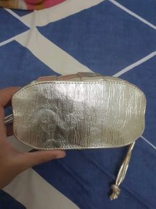 Shiny Gold Drawstring Diwali Potli Bag