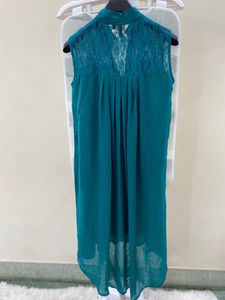 Elegant Teal Lace Top