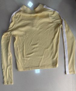 Cute Yellow Zip-Up Top
