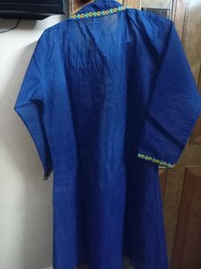 Vintage Blue &amp; Mustard Two-Piece Set