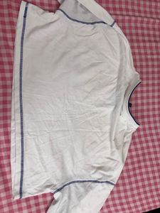 White Racing Graphic Long Sleeve Top
