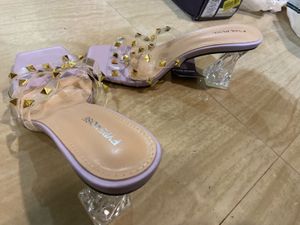 Chic Lavender Studded Heels