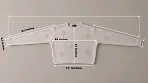 CREAM DAISY EMBROIDERED CROPPED SWEATER